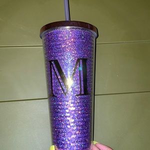 Sparkly letter M cup